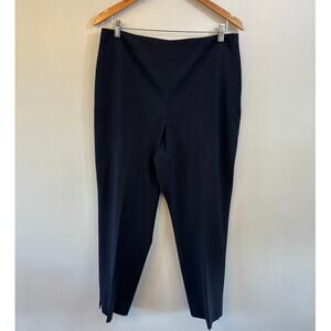Talbots Womens Hollywood Classic Side Zip Career Navy Slacks Pants Size 14P